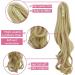 FXYTK Claw Clip Ponytail Hair Extension 18 Inch Curly Sandy Blonde Mix Bleach Blonde - Buy Online on GoSupps.com