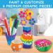 Paint Your Own Ceramic Pottery Kit for Kids | Fun Staycation Activity | Flower Pot, Vase & Bowl | Ages 6-9 - Buy Online on GoSupps.com
