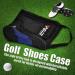 Premium Portable Golf Shoes Bag - Breathable Storage for Sports Accessories (Black & Blue) - Buy Online on GoSupps.com