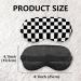 Black & White Check Silk Eye Mask - Adjustable Sleep Mask for Men & Women - Perfect for Travel & Naps - Buy Online on GoSupps.com