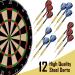 Tian ma Sisal Bristle Dartboard Set | 17.7x1.5 in | Staple-Free Bullseye | 12 Steel Tip Darts 18g | Mounting Kits Included - Buy Online on GoSupps.com