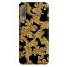 Soft TPU Case for Samsung A7 2018 057 Leather Black Elegant Liberty Leaves Gold Luxury