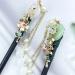 4 Pcs Retro Wooden Flower Hair Chopsticks Set - Japanese Chinese Hair Stick Vintage Hanfu Pins Headdress for Women - Buy Online on GoSupps.com