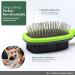 Double Sided Pet Brush with Free Cleaning Tool - Dog & Cat Grooming Brushes for Shedding - Rounded Pins & Bristles - Anti Slip Handle - Buy Online on GoSupps.com