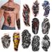 ROARHOWL Very cool machine 3D realistic fake tattoos wound robot makeup Temporary Tattoos for men women (Design 5)