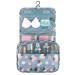Toiletry Bag, Waterproof Hanging Cosmetic Bag Portable Travel Makeup Pouch Multifunction Handle Travel Toiletry Bag Organizer with Hook for Women Girls(Blue)