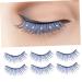 FRCOLOR 5 Pairs Handmade Eye Lashes - Soft Thick Reusable Black False Eyelashes with Color Fiber Rhinestones for Cosplay - 5D Artificial Eyelashes (Pack of 1 - Buy Online on GoSupps.com