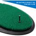 Fiberbuilt Flight Deck Oval Golf Hitting Mat | Real Grass-Like Performance | Adjustable Height Tee | Black/Green | 21.25 x 13.5 x 1.75 | Indoor/Outdoor - Buy Online on GoSupps.com
