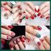 Kalolary 12 Sheets Christmas Nail Polish Stickers - Self-Adhesive DIY Nail Art Wraps with Nail File - Buy Online on GoSupps.com