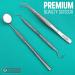 Stainless Steel Dental Plaque Remover Kit - 3 Pcs Dental Cleaning Set with Dentist Mirror for Men, Women, Kids - Home Use - Buy Online on GoSupps.com