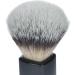 Premium Synthetic Hair Shaving Brush - Black Plastic Handle 10 cm Height 21 mm Ring Diameter - International Shipping Available - Buy Online on GoSupps.com