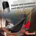 Portable Camping Hammock - Double & Single Lightweight Nylon Parachute Hammocks with Tree Straps in Black & Grey - Buy Online on GoSupps.com