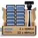 6-Blade Razor Plastic Anti-slip Men Manual Refill Cartridges razors Reusable Face Cleansing Care Tool Shave Supplies for Men and Women - Black