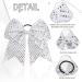 10 PCS Large Glitter Cheer Bows Sparkly Sequin Hair Accessories for Cheerleaders, Teens, Women Silver - Buy Online on GoSupps.com