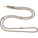 Lightweight & Robust Dog Linen Leash for Small Dogs up to 15kg - 4-Way Adjustable 2.40m 2.80m 3.50m | Hawaii Design (Brown-Turkey Curry) - Buy Online on GoSupps.com