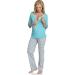 Be Mammy Nursing Pyjama Set - S Turquoise | Comfortable Women's Pajamas for Breastfeeding - Buy Online on GoSupps.com