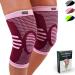 FEEL RECOVERY 2 piece of kneeze for men & women - compression knee supports sports for knee pain - knee tandage for arthrosis & meniscus - breathable & non -slip (S Bordeaux) S Bordeauxx