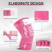 Kniebandage f r Damen & Herren - 2er Set Knieschoner mit verstellbaren Tr gern & rutschfestem Silikon | Sport Arthritis Gelenkschmerzen Meniskus - Gr e L rosa rot - Buy Online on GoSupps.com