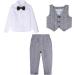 Gentleman Suit Set for Baby Boys | Grey Plaid | 1-4 Years | 18-24 Months - Buy Online on GoSupps.com