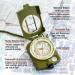 Lensatic Military Compass for Hiking - Tritium Compass Military Grade Style Camping Backpacking | Tactical Army Compass Survival Navigation | TurnOnSport Waterproof Sighting Compass with Pouch Green - Buy Online on GoSupps.com