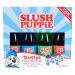 Slush Puppie Syrup Pack of 4 Assorted Flavours. Includes Iconic Blue Raspberry Strawberry Cola Lemon & Lime flavours. 4 x 180ml Bottles. Officially Licensed Slush Puppy Merchandise.