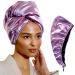 SMPL Objects Microfiber Hair Wicker towel double-layered curly hair-turban towel for women-satin hair rock cloth for curly hair (purple) lilac