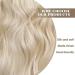 Invisible Wire Hair Extensions | 20 Inch Synthetic Hair Pieces | Platinum Blonde with Golden Blonde | Adjustable Transparent Wire & 2 Secure Clips - Buy Online on GoSupps.com