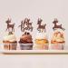 Ercadio 36 Pack Deer Cupcake Toppers Brown Glitter Deer Oh Baby Cupcake Toppers Deer Cupcake Picks for Christmas Theme Deer Birthday Baby Shower Cake Decoration Supplies Pattern-1 - Buy Online on GoSupps.com