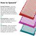 Spoonk Organic Hemp Acupressure Mat - Cherry Red | Stimulates Circulation, Relieves Muscle Tension, Reduces Stress| Sustainable Materials - Buy Online on GoSupps.com