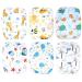 Leekalos Cloth Diapers Reusable with Bamboo Inserts & Wet Bag - Undersea Design for Boys and Girls - Buy Online on GoSupps.com
