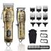 Hair Clippers and Trimmers Set, Suttik Barber Clippers Professional Set, Beard Trimmer for Men, Cordless Ornate Clippers for Men with T-Blade Close Cutting Trimmer, LED Display(Gold), Gift for Men