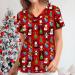 Nurse Uniforms Women UK Workwear Healthcare Tunic V Neck Dog Grooming Christmas Healthcare Tunics Hospital Scrubs Santa Claus Care Work Shirt Christmas Mock Wrap Wrap Mock Healthcare Tunics S Wine - Buy Online on GoSupps.com