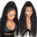 Water Wave Human Hair Wigs For Black Women 18 Inch 180 Density 13X4 HD Lace Front Wigs Human Hair Curly Human Hair Wig Pre Plucked With Baby Hair Brazilian Real Virgin Glueless Frontal Wig Human Hair 18 Inch Water Wave HD Lace Wig