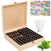 Songlela essential oils bottles wooden box 85 holes aromatherapy oils wear organizer multifunction gift storage box for nail polish fragrance oils essential oil stain and lipstick #5