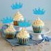 Ephlyn 24Pcs Crown Cupcake Toppers Glitter Queen Crown Cupcake Picks for Queen Princess Theme Baby Shower Girls Wedding Birthday Party Cake Decorations Supplies Blue Blue-1 - Buy Online on GoSupps.com