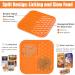 Buy Aiqinu Large Lick Mat Set for Dogs & Cats - 2 BPA-Free Leak Mats with Suction Cups | Slow Feeder for Baths Training & Fur Care | Orange & Blue - Buy Online on GoSupps.com