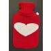 AQUAPAPA Large Non Toxic Natural Rubber Hot Water Bottle with Heart Red Knit Cover - 2 Liters | Pain Relief, Hot & Cold Therapy - Buy Online on GoSupps.com