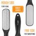 TYGA Double-Sided Foot File Coarse & Fine Dry & Wet Stainless Steel Pedicure Care Tool Callus Remover for Feet Multidirectional Nickel Hard Skin Removal Washable Spa and Skin Care (Black) - Buy Online on GoSupps.com
