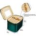 Eudora Double Layer Travel Makeup Bag - Green Nylon Satin Organizer with Mirror and Brush Holders | Large Cosmetics Bag for Women - Buy Online on GoSupps.com