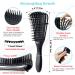 Detangling Brush Set for Curly Hair with Scalp Massager and Rat Tail Comb - Includes 5 Hair Clips - for Women, Men, Kids - Wavy, Natural, Thick, Thin, Wet Hair - Nylon Bristles - Styling Brush - Buy Online on GoSupps.com