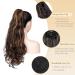 Buy Gairyan 50cm Curly Claw Clip Ponytail Extensions - Dark Brown & Light Brown Synthetic Hair for Women - Buy Online on GoSupps.com