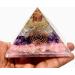 Handmade Orgonite Pyramid for Positive Energy and Balance - Amethyst Clear Quartz Rose Quartz - Buy Online on GoSupps.com