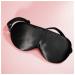 Natural Silk Sleep Mask, Super-Smooth & Soft Eye Mask with Adjustable Strap, Blindfold, Perfect Blocks Light, Pressure Free for A Full Night's Sleep (Black)