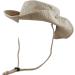 Stone-Washed Cotton Safari Wide Brim Bucket Hat in Khaki | Large-X-Large - Buy Online on GoSupps.com