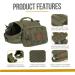 OneTigris Mammoth Dog Backpack 2.0 | Tear-Resistant Camping & Hiking Pack for M/L Size Dogs - L Ranger Green - Buy Online on GoSupps.com
