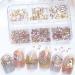 6 Grid Mixed Nail Rhinestones Nail Stones Nail 3D Nail Crystal for Manicures Nail Art Supplies Accessories Nail Art Decorations Kit - Buy Online on GoSupps.com
