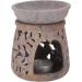 Guru Shop Indian Fragrance Lamp | Essential Oil Diffuser & Tealight Holder | Round Beige Aroma Lamp (12x9x9 cm) for Aromatherapy - Buy Online on GoSupps.com