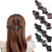 GEOBY Sparkling Crystal Stone Braided Hair Clips Satin Fabric Hair Bands Rhinestone Hair Clips Braided Hair Clip with Rhinestones for Women/Girls (A Set)
