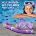 Kids Snorkel Set - Dry Top Snorkel Mask for Boys and Girls - Anti-Fog, Leak-Proof, 180 Panoramic View - Purple Snorkel Kit for Youth - Buy Online on GoSupps.com