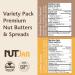 NutJar 6 x 110 g Variety Pack Premium Nut Butters and Spreads Pistachio Butter Macadamia Butter Cashew Acai Spread Hazelnut Cocoa Spread Hazelnut Spread and Golden Spread No Artificial Colours or Preservatives Vegan Gluten Free Keto Friendly Made in Canad - Buy Online on GoSupps.com